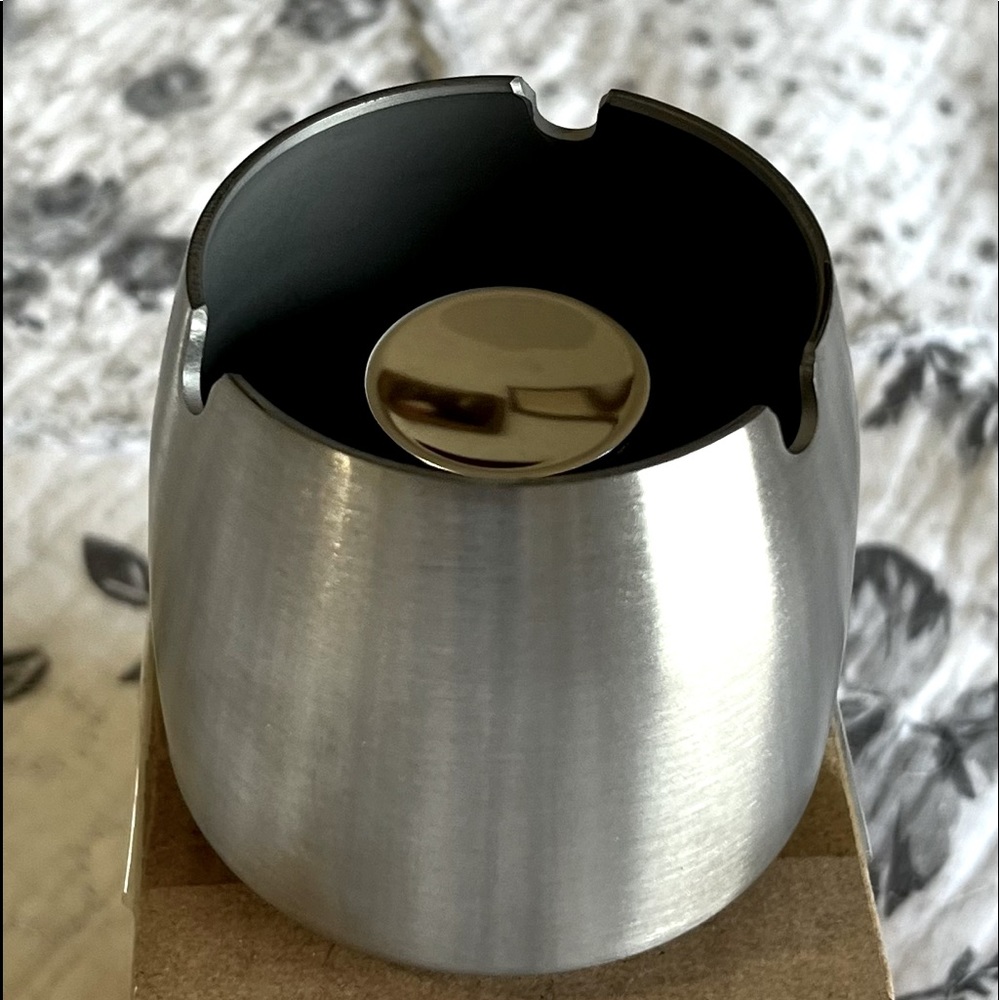 SOLD!  New Stainless Steel non-slip Ashtray NIB from Marlboro Rewards